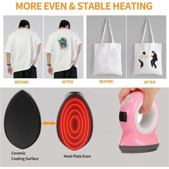 Mini Heat Press Machine for T Shirts Portable Automatic Easy Heat Press - Picture 4 of 7